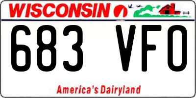 WI license plate 683VFO