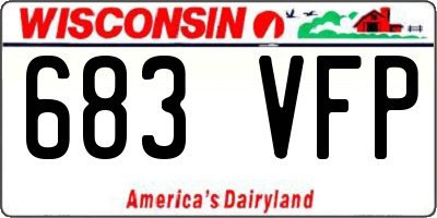 WI license plate 683VFP