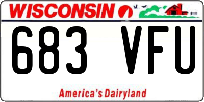 WI license plate 683VFU
