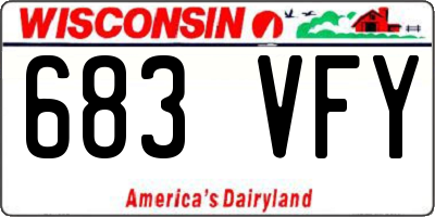 WI license plate 683VFY