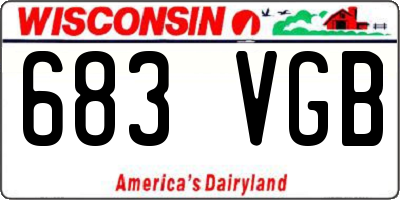 WI license plate 683VGB