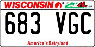 WI license plate 683VGC