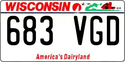 WI license plate 683VGD