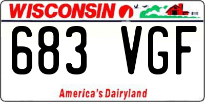 WI license plate 683VGF