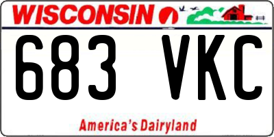 WI license plate 683VKC