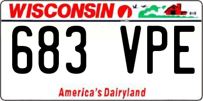 WI license plate 683VPE