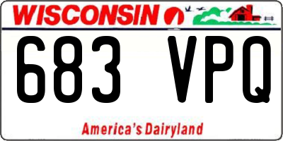 WI license plate 683VPQ