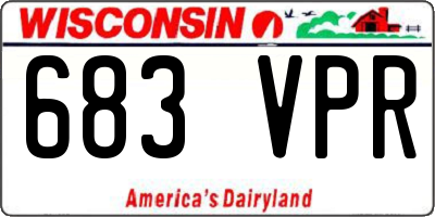 WI license plate 683VPR