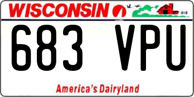 WI license plate 683VPU