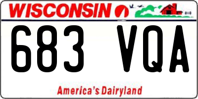 WI license plate 683VQA