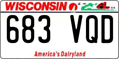 WI license plate 683VQD