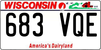 WI license plate 683VQE