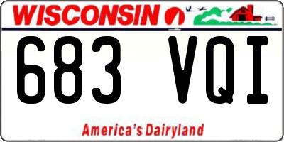 WI license plate 683VQI