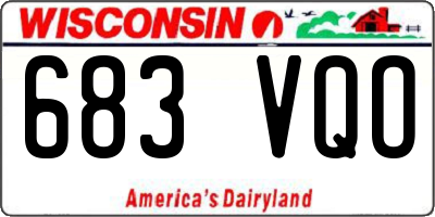 WI license plate 683VQO