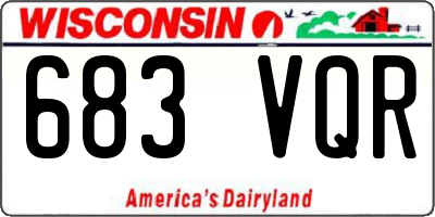 WI license plate 683VQR