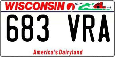 WI license plate 683VRA