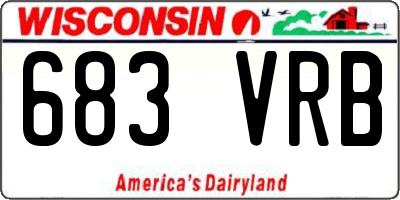 WI license plate 683VRB