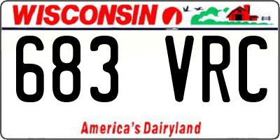 WI license plate 683VRC