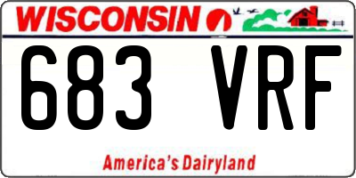 WI license plate 683VRF