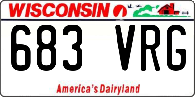 WI license plate 683VRG