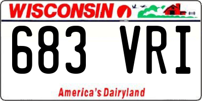 WI license plate 683VRI