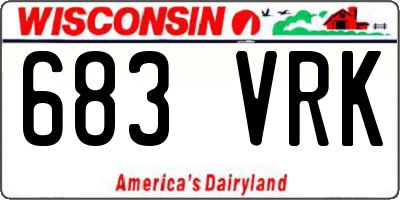 WI license plate 683VRK