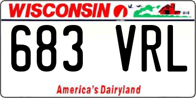 WI license plate 683VRL