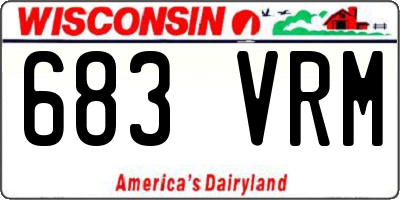 WI license plate 683VRM