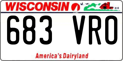 WI license plate 683VRO