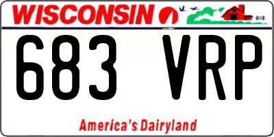 WI license plate 683VRP