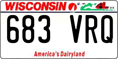 WI license plate 683VRQ