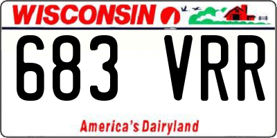 WI license plate 683VRR