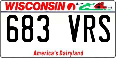 WI license plate 683VRS