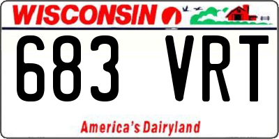 WI license plate 683VRT