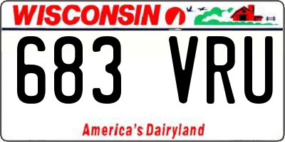 WI license plate 683VRU