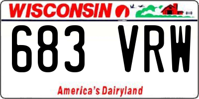 WI license plate 683VRW