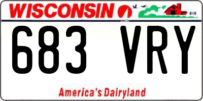 WI license plate 683VRY