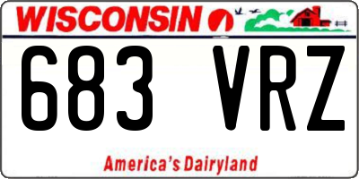 WI license plate 683VRZ