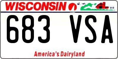 WI license plate 683VSA