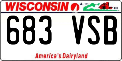 WI license plate 683VSB