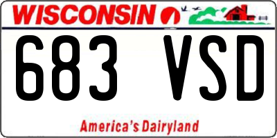 WI license plate 683VSD