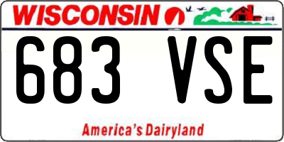 WI license plate 683VSE