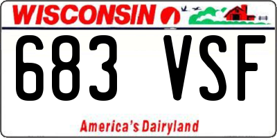WI license plate 683VSF