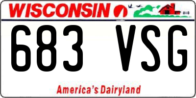 WI license plate 683VSG