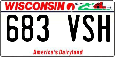 WI license plate 683VSH