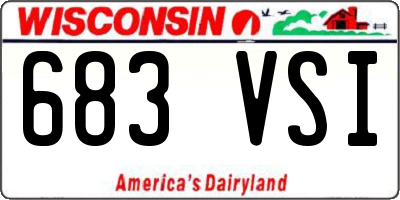 WI license plate 683VSI
