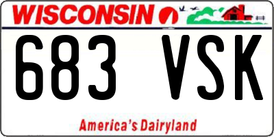 WI license plate 683VSK