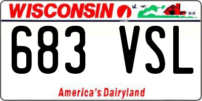 WI license plate 683VSL