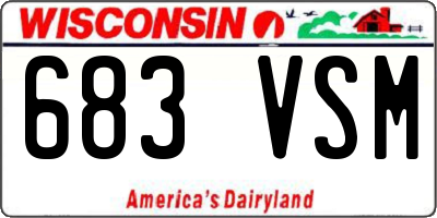 WI license plate 683VSM