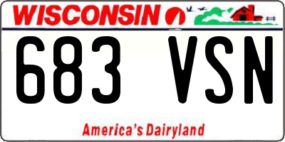 WI license plate 683VSN